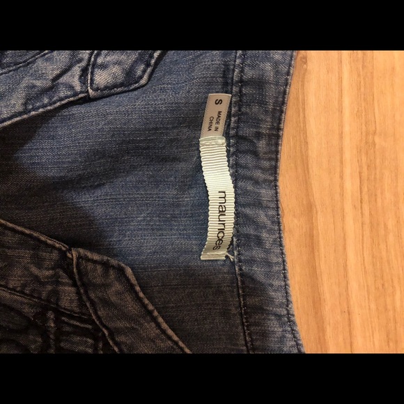 Maurices denim dress with tie and buttons - Picture 4 of 4